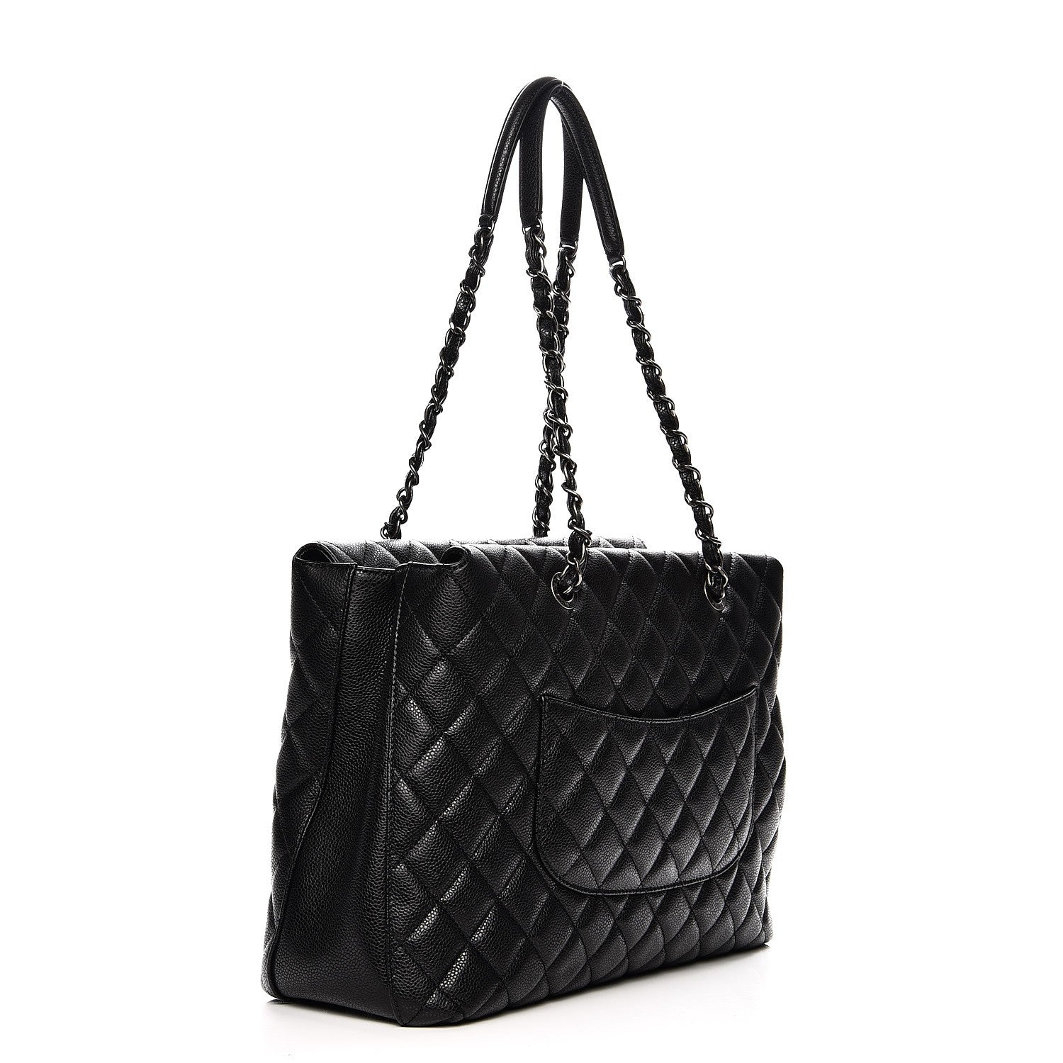 Chanel Caviar Quilted City Shopping Tote Black 3 of 10