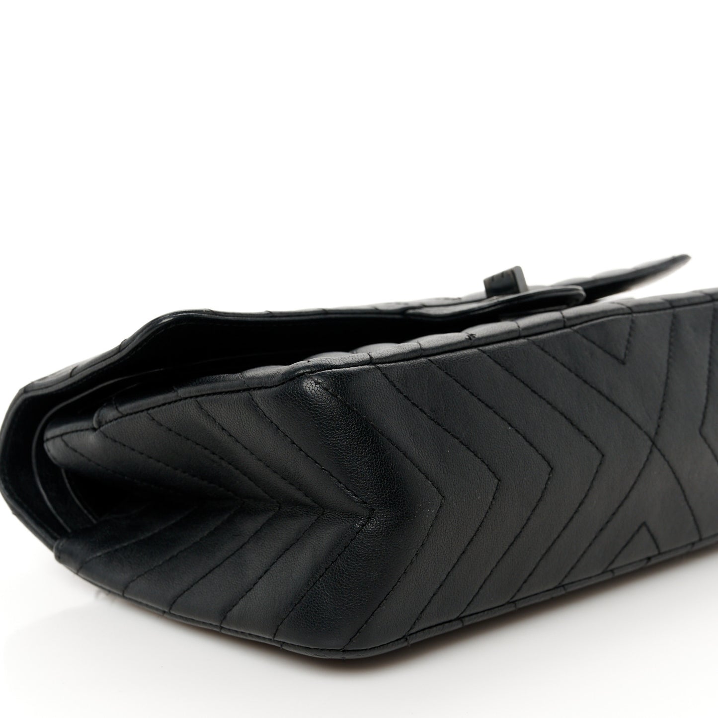 Sheepskin Chevron Quilted 2.55 Reissue 225 Double Flap So Black