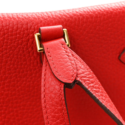 Hermes Taurillon Clemence Kelly Ado Backpack Rouge De Coeur 11 of 12