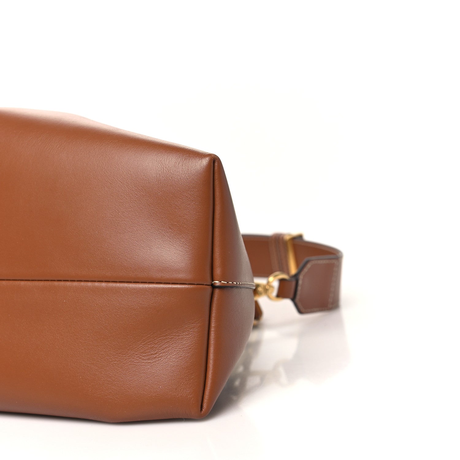 Jimmy Choo Soft Natural Calfskin Bon Bon East West Bucket Bag Tan Ecru 10 of 10