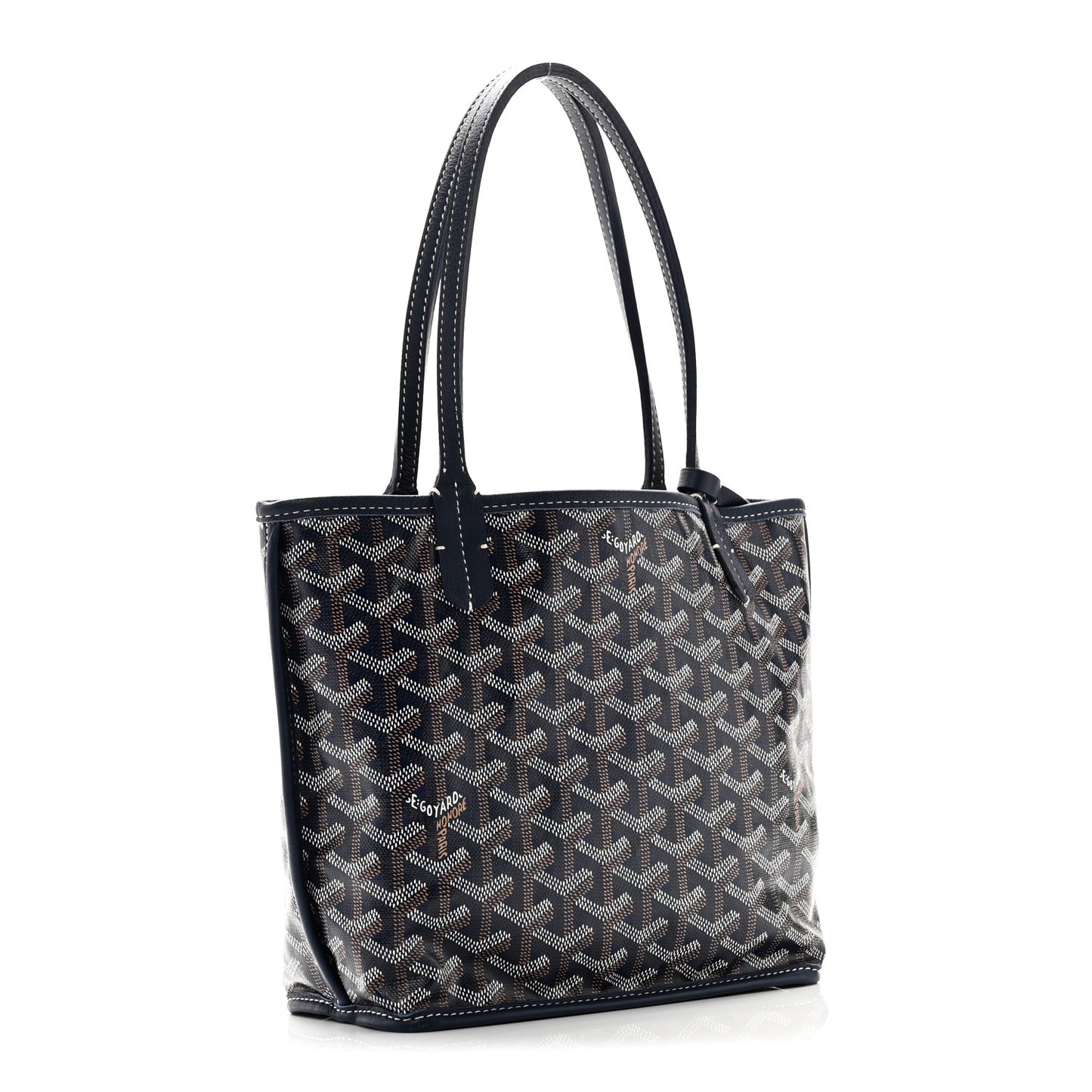 Goyardine Reversible Mini Anjou Navy