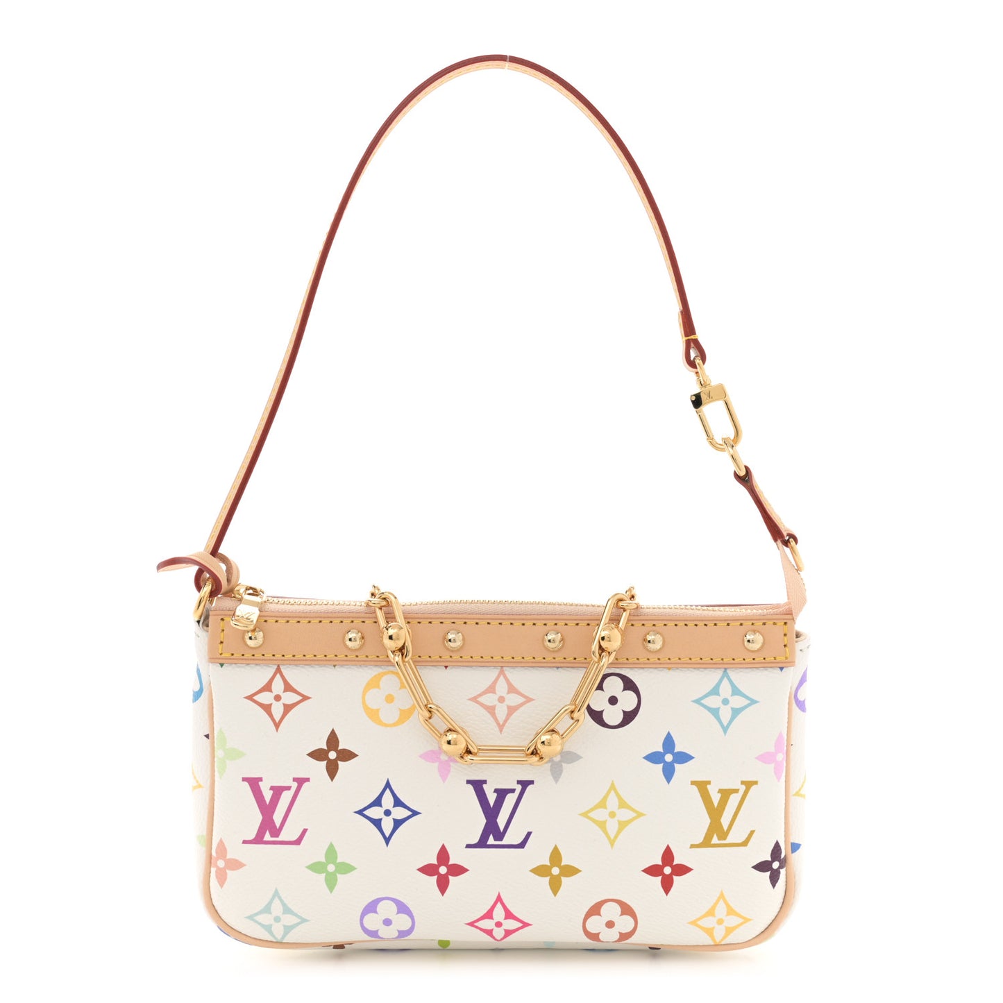 LV X TM Monogram Multicolor Pochette Accessories White