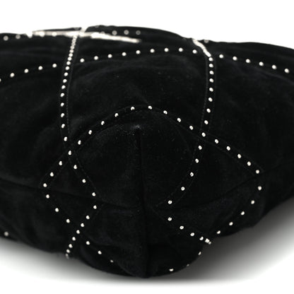 Chanel Suede Quilted Studded Small Chanel 22  Black 9 of 10