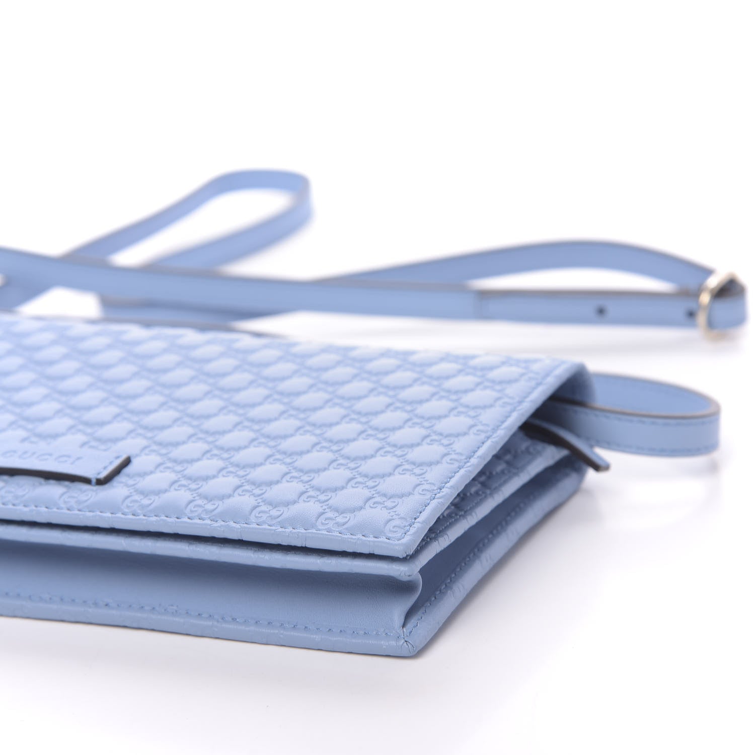 Gucci Microguccissima Crossbody Wallet Mineral Blue 8 of 10