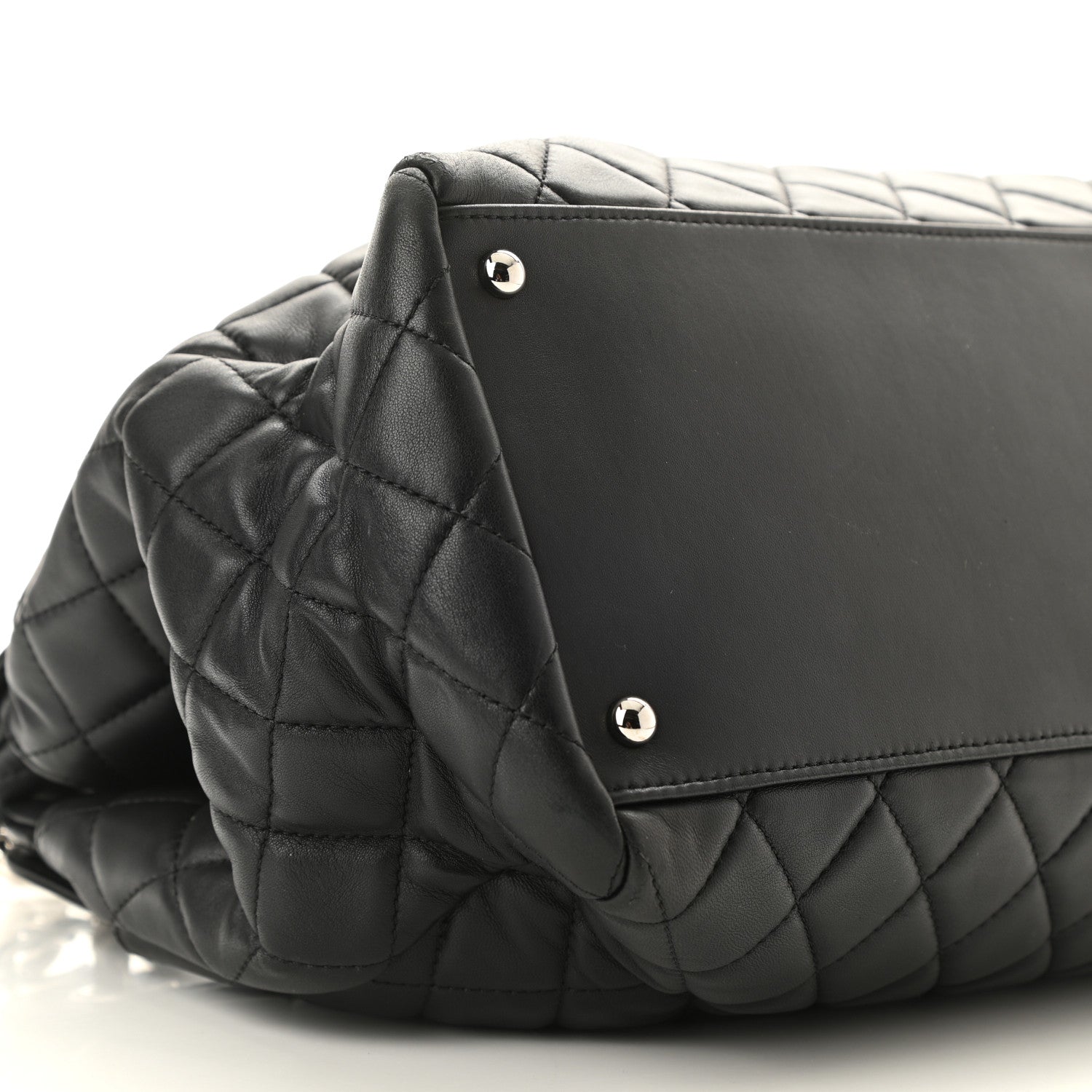 Chanel Lambskin Quilted Chanel 7 Large Tote Black 8 of 11