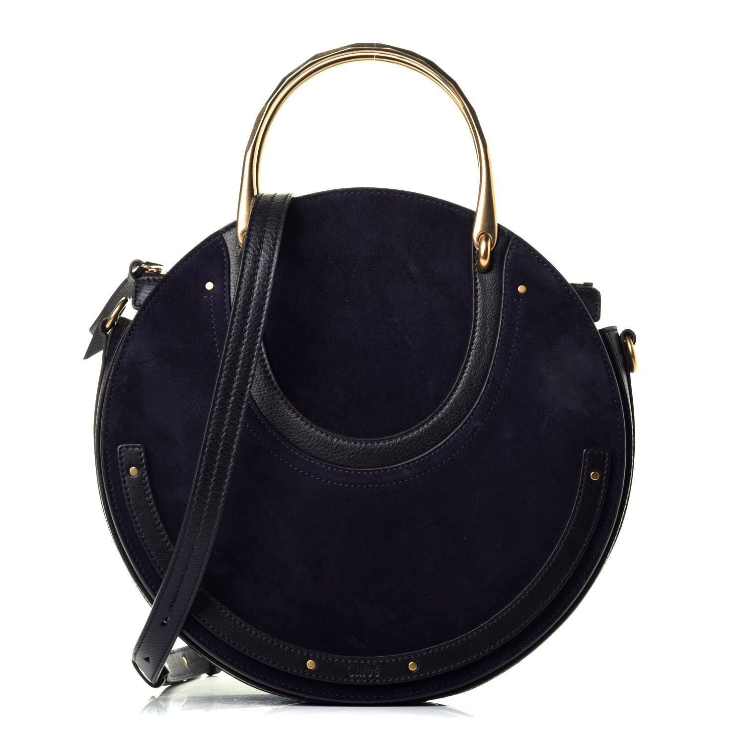 Chloe Calfskin Suede Medium Pixie Bag Full Blue 1 of 8