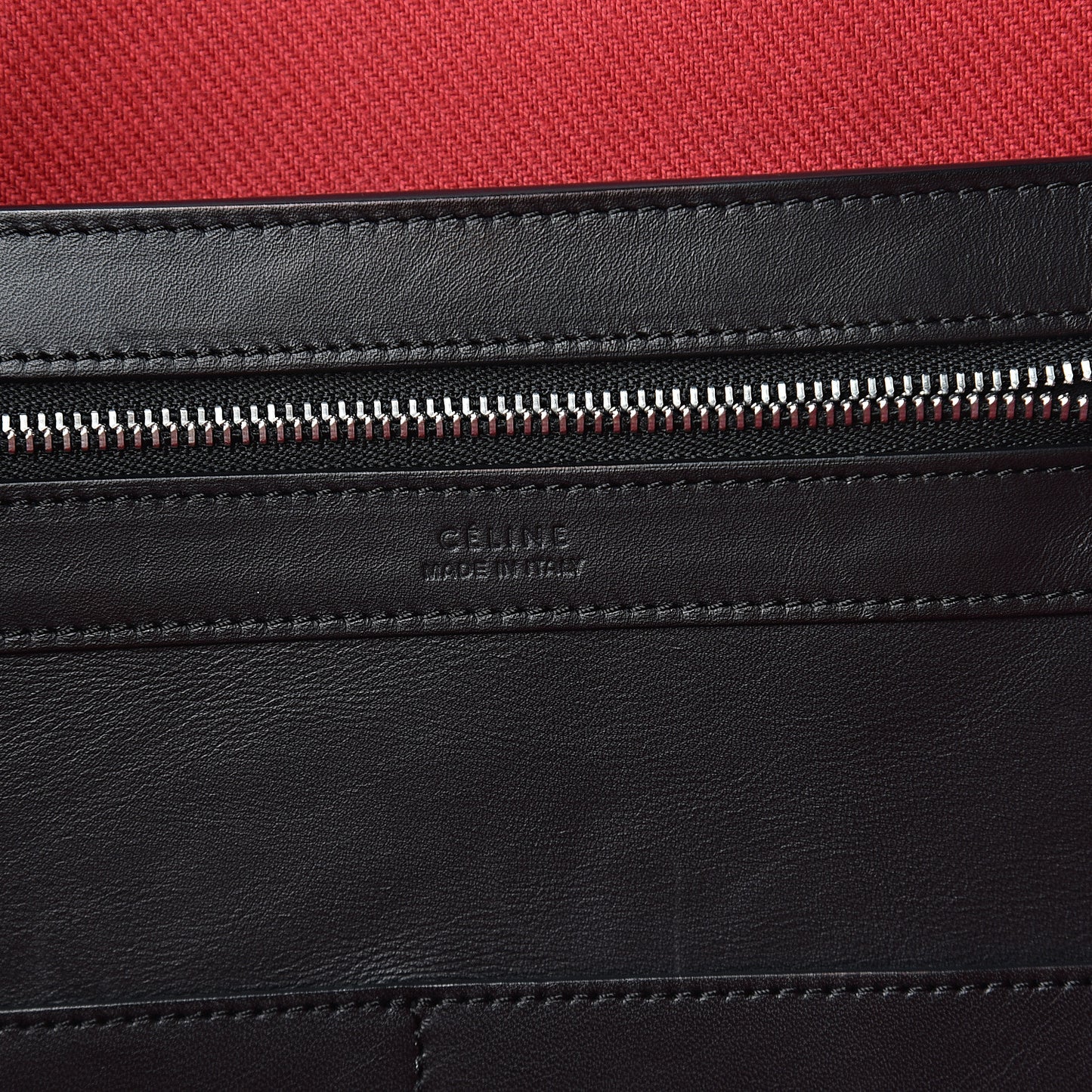 Canvas Striped Medium Belt Cabas Phantom Red White