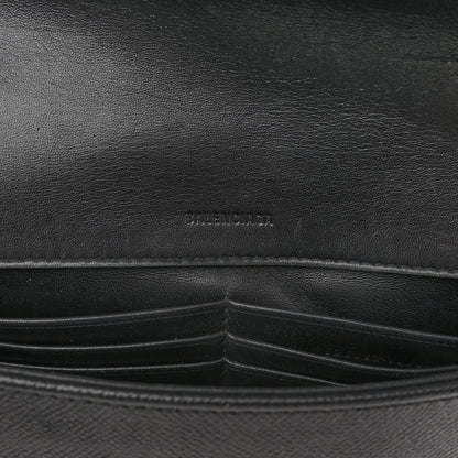 Balenciaga Calfskin BB Chain Wallet Black 6 of 10