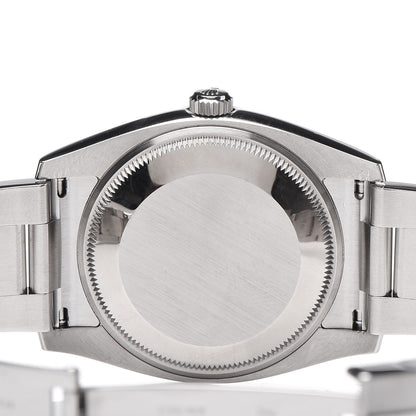 Rolex Stainless Steel 18K White Gold Diamond 34mm Oyster Perpetual Date Watch Silver 115234 5 of 8