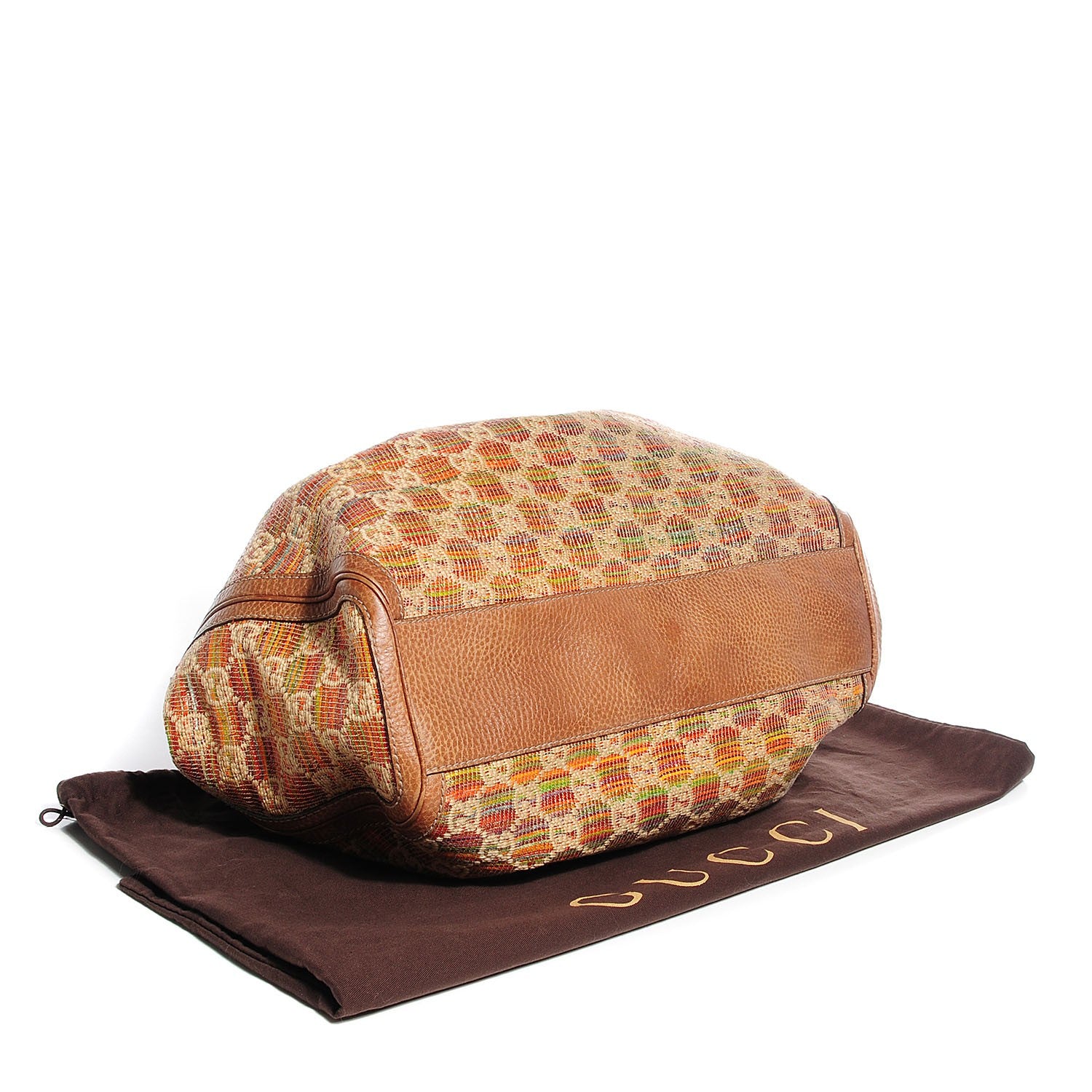 Gucci Straw Libeccio Monogram Large Sukey Tote Multicolor 4 of 8
