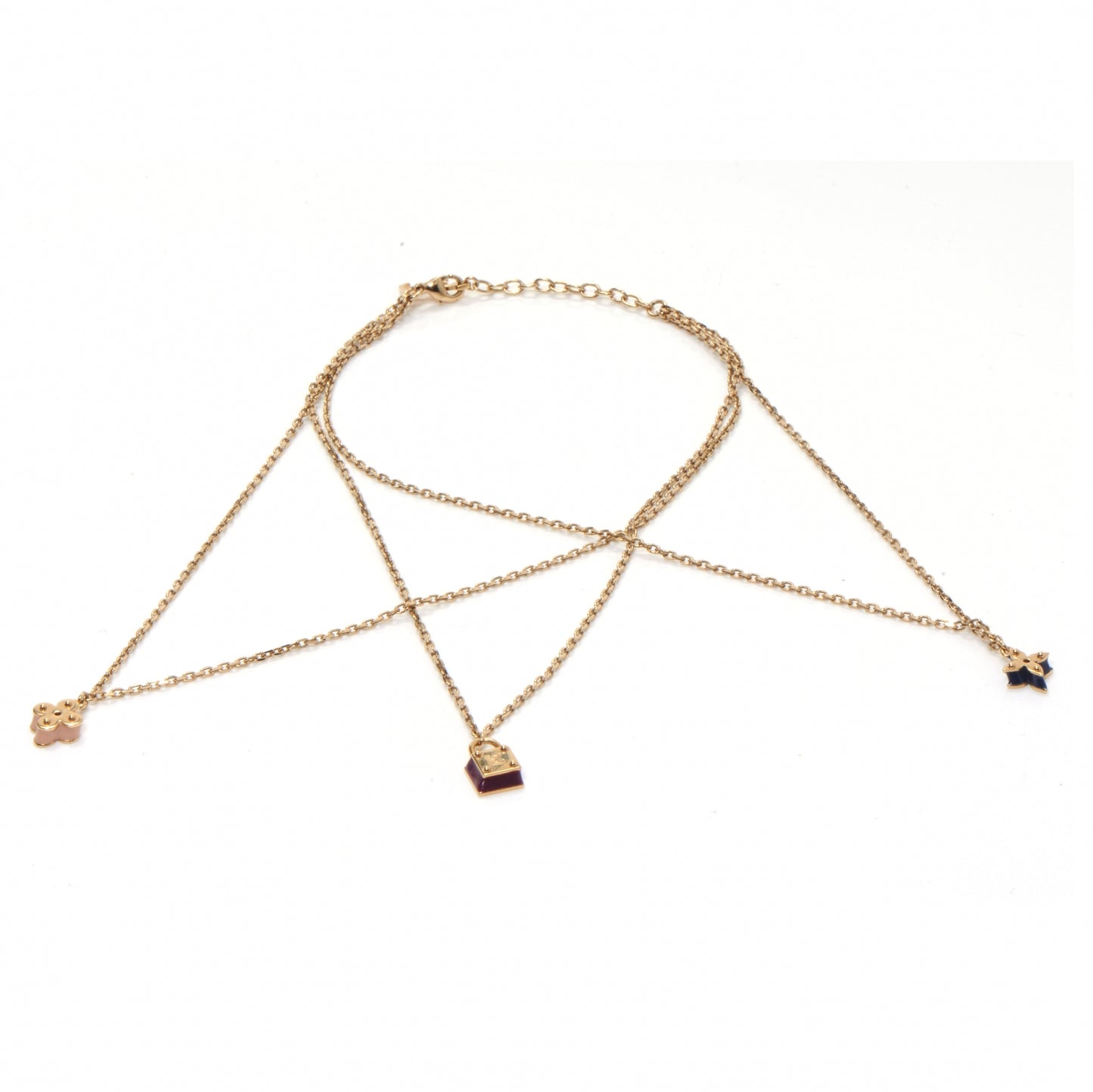 Sweet Charms Tiered Necklace Gold