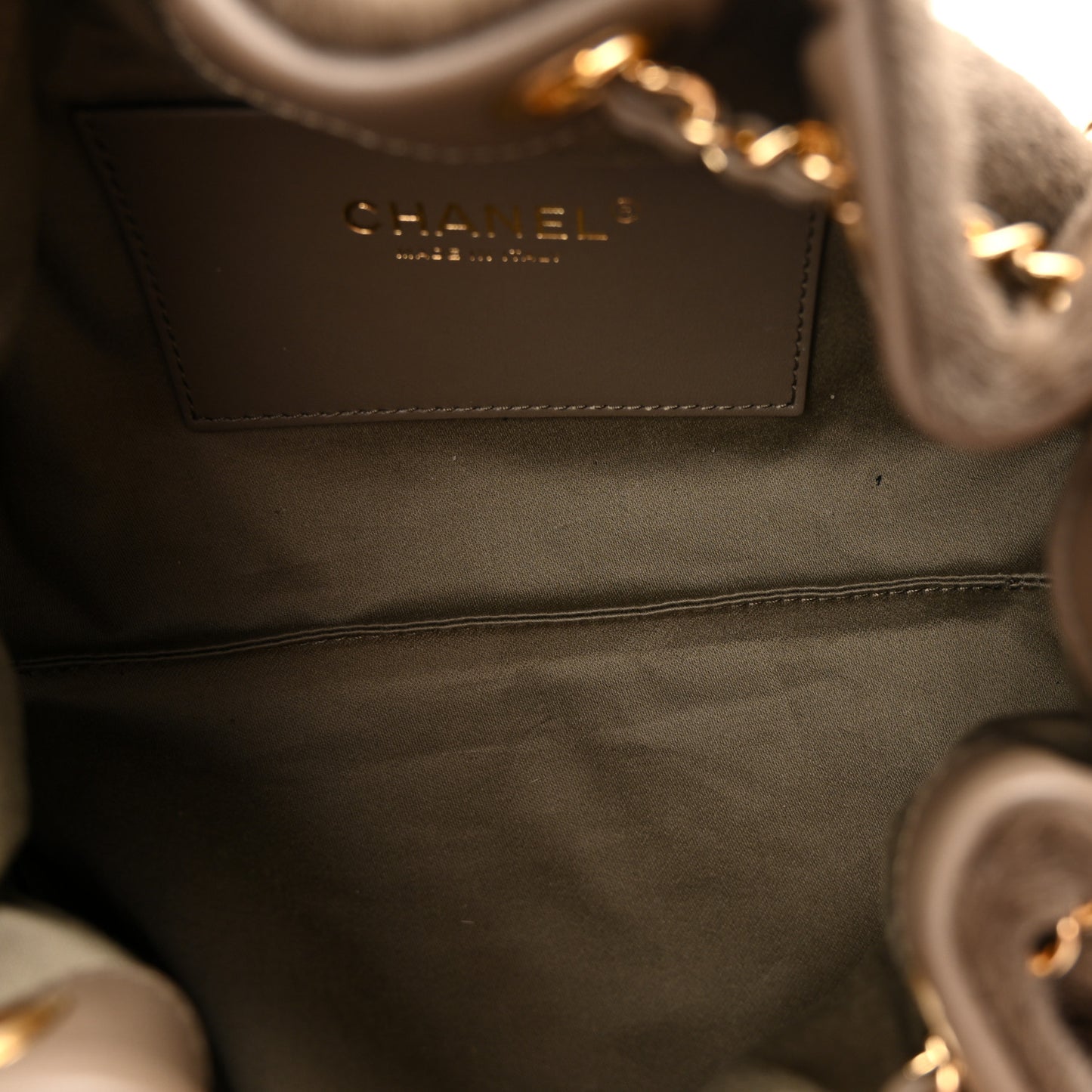 Pony Hair Mini Chanel 25 Handbag Dark Khaki
