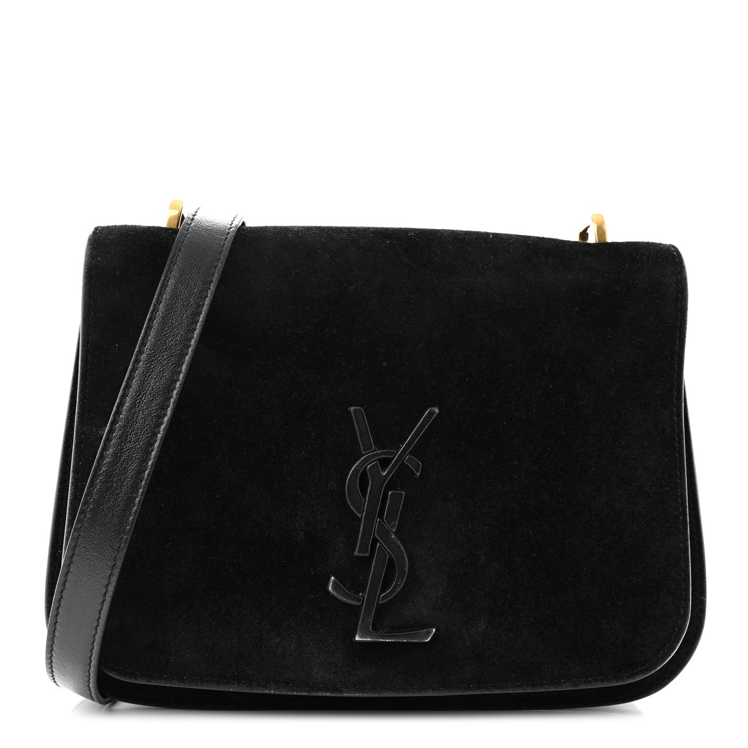 Saint Laurent Suede Small Spontini Saddle Bag Black 1 of 13