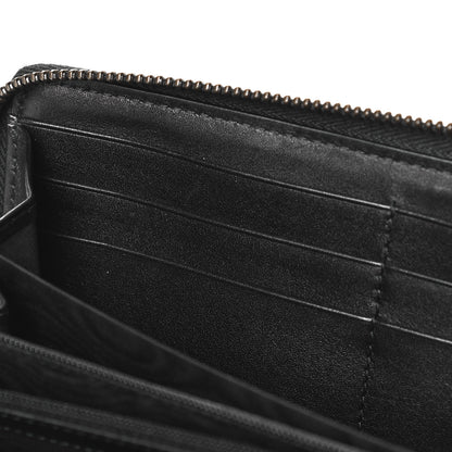 Gucci Calfskin Matelasse GG Marmont Zip Around Wallet Black 7 of 12