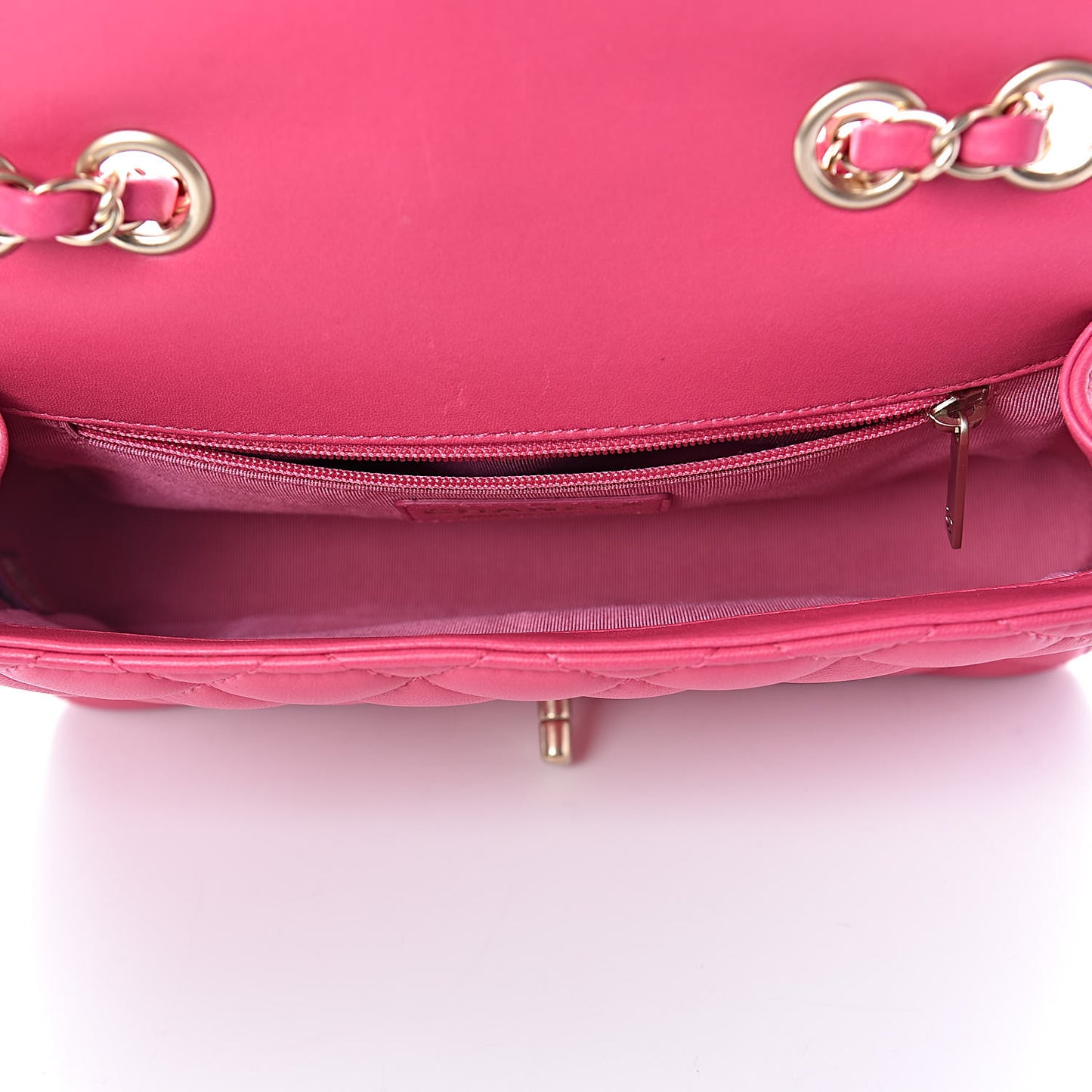 Lambskin Quilted Mini Mademoiselle Chic Flap Pink
