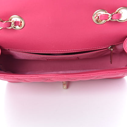 Chanel Lambskin Quilted Mini Mademoiselle Chic Flap Pink 5 of 15