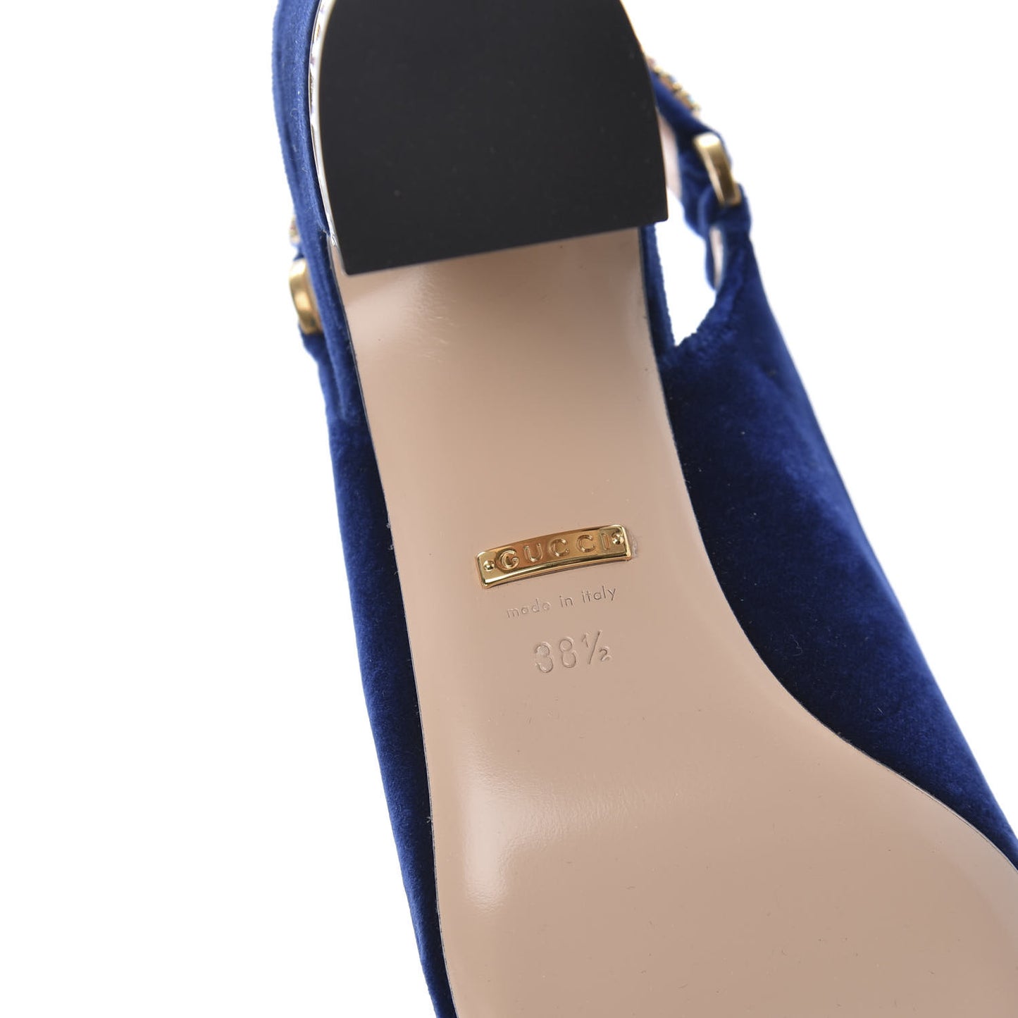 Velvet Crystal Square G Madelyn Slingbacks 38.5 Cobalt Blue