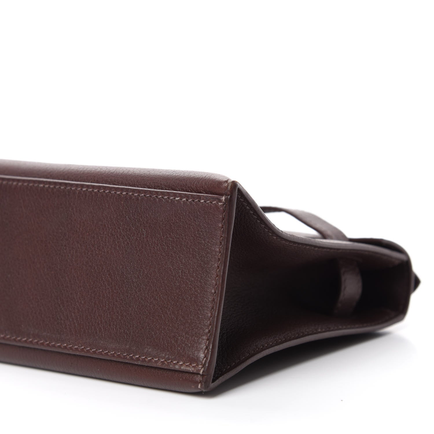 Hermes Evergrain Kelly Pochette Clutch Havane 7 of 10