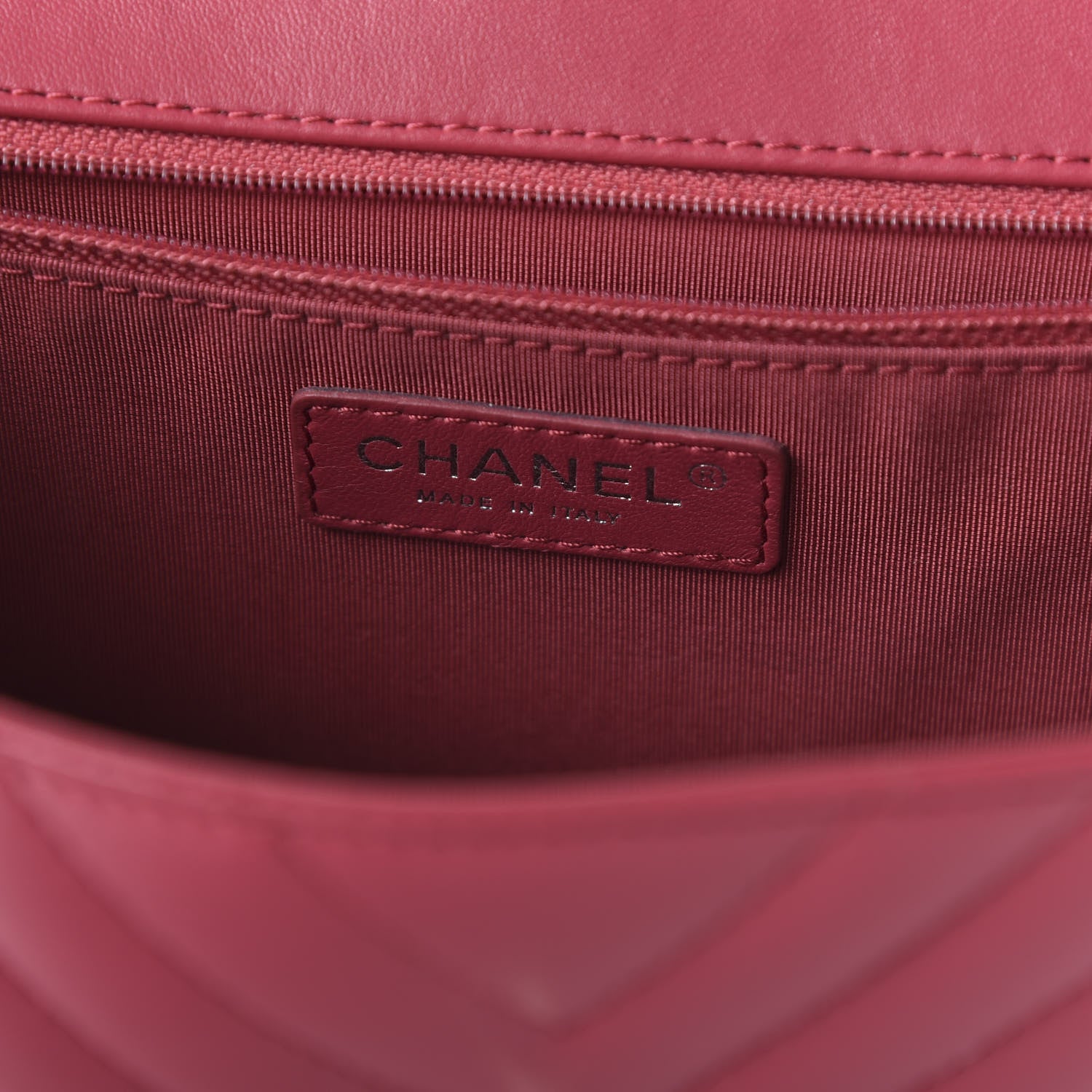Chanel Lambskin Chevron Medium Single Flap Fuchsia 8 of 11