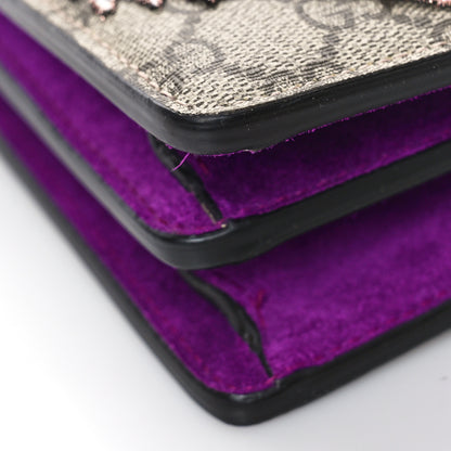 Gucci GG Supreme Monogram Embroidered Small Dionysus Shoulder Bag Purple 8 of 10