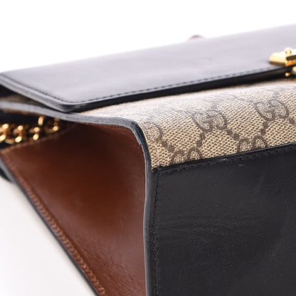 Gucci GG Supreme Monogram Calfskin Medium Padlock Shoulder Bag Beige Black Cuir 8 of 20