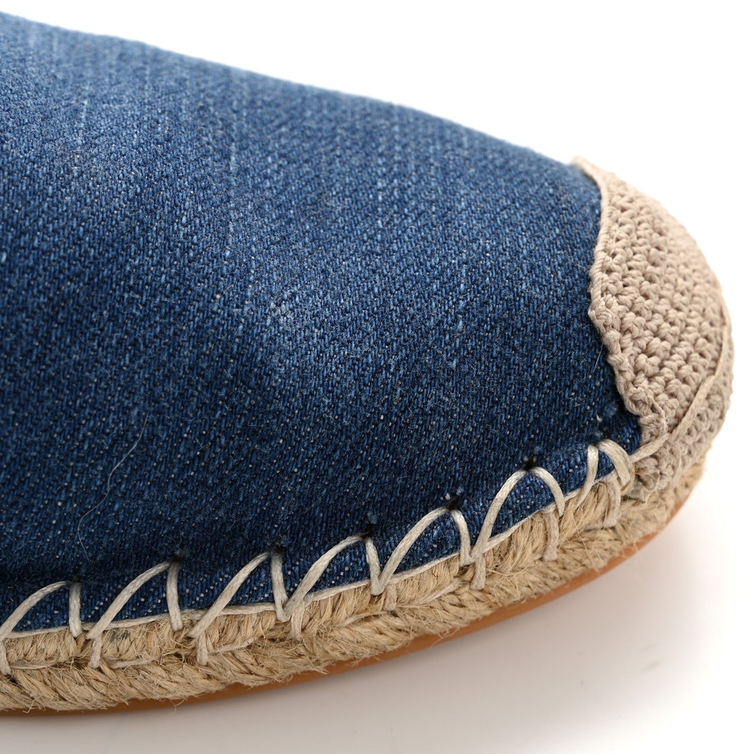 Valentino Garavani Denim Rockstud Ankle Wrap Espadrille 20mm Flats 40 Light Denim 9 of 11