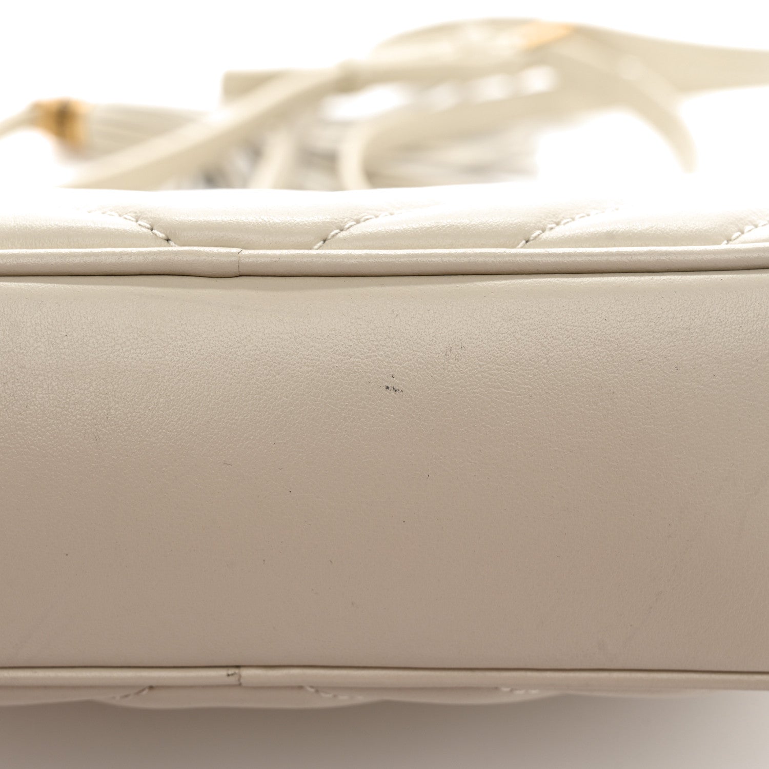 Saint Laurent Calfskin Matelasse Monogram Lou Camera Bag Crema Soft 9 of 10