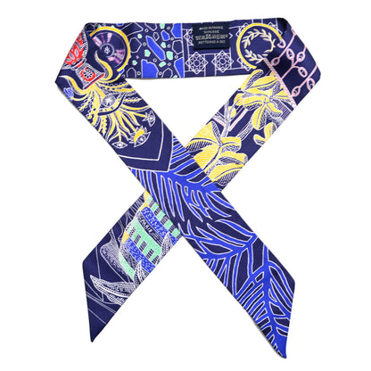 Hermes Silk La Danse Des Amazones Twilly Indigo Jaune Multicolor 1 of 4
