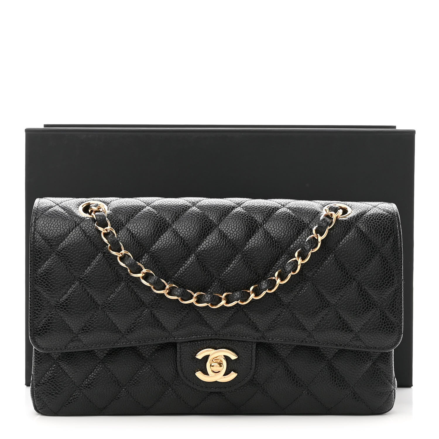 Chanel Caviar Quilted Medium Double Flap Black 10 of 10