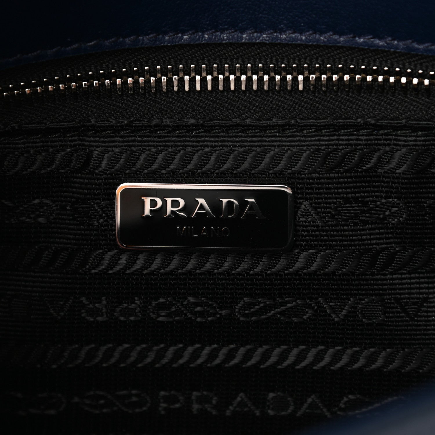Prada Saffiano Vernice Flap Chain Crossbody Bag Royal 6 of 9