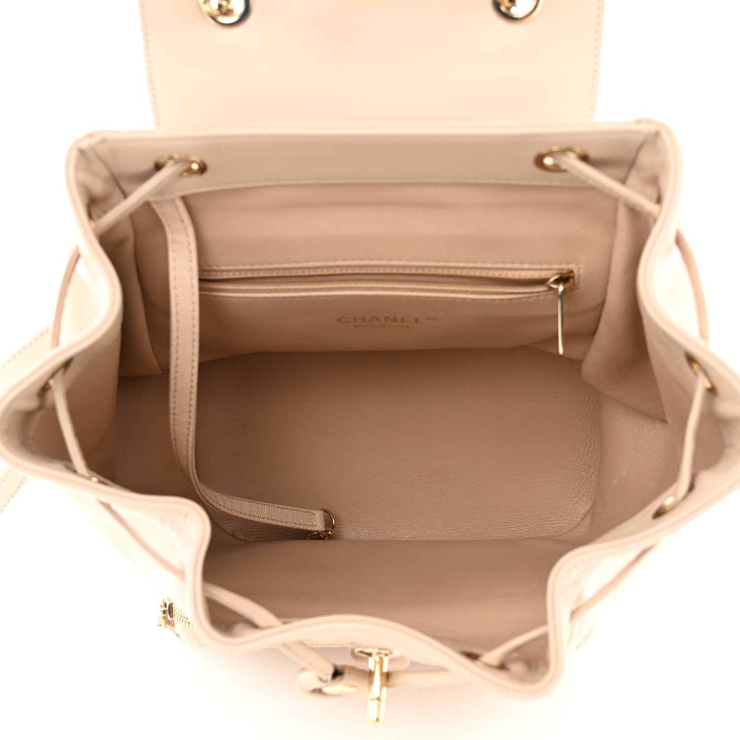 Chanel Caviar Quilted Business Affinity Backpack Beige 5 of 10