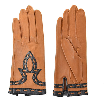 Hermes Lambskin Gloves 7 Brown 1 of 5