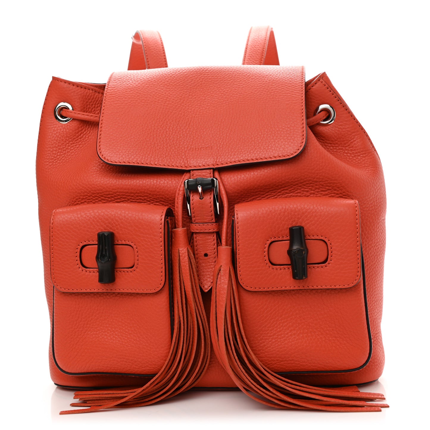 Cellarius Calfskin Medium Bamboo Backpack New Dark Orange