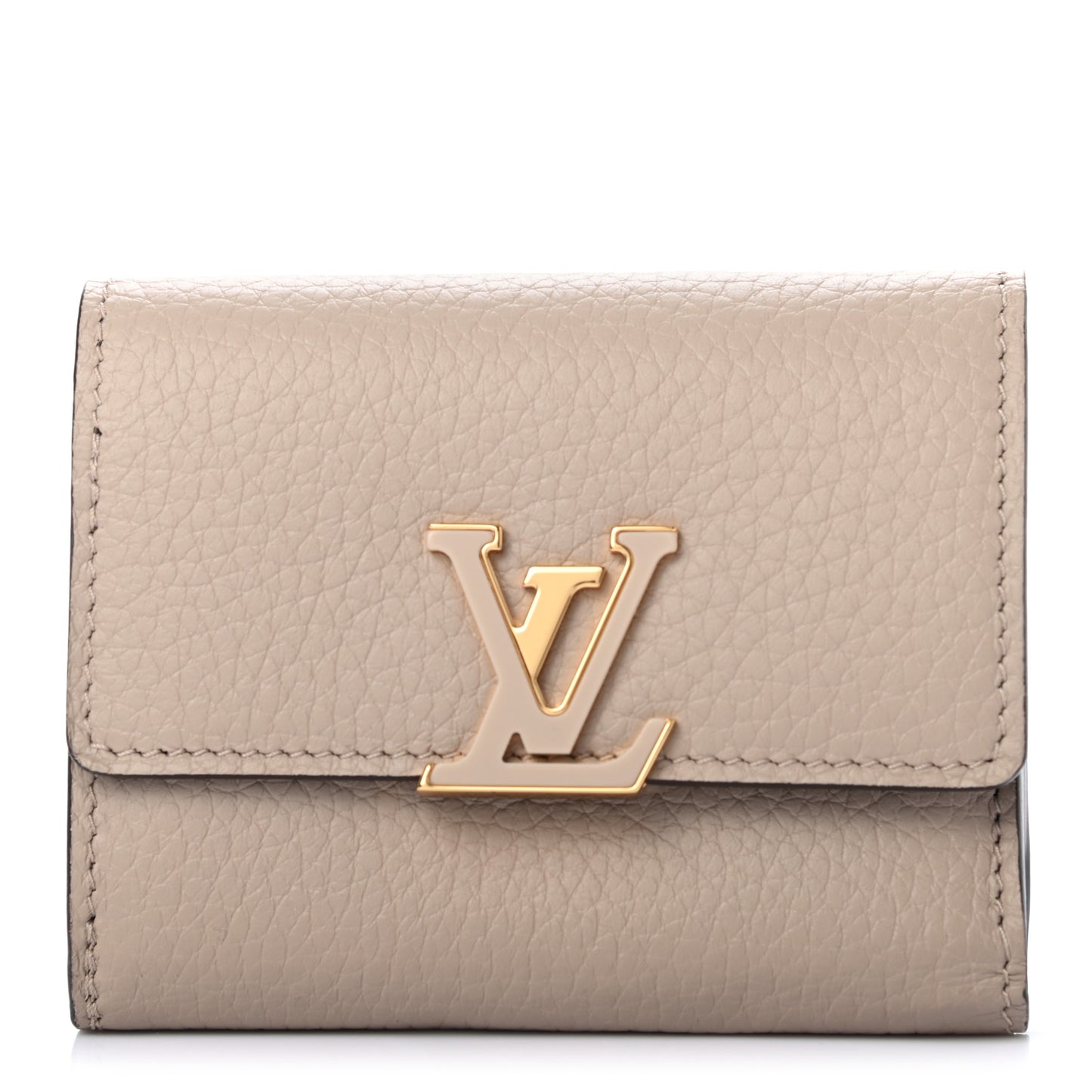 Taurillon Capucines XS Wallet Galet