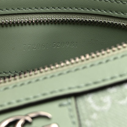 Gucci Summer Denim Calfskin GG Monogram Small Ophidia Top Handle Bag Pale Green 7 of 11