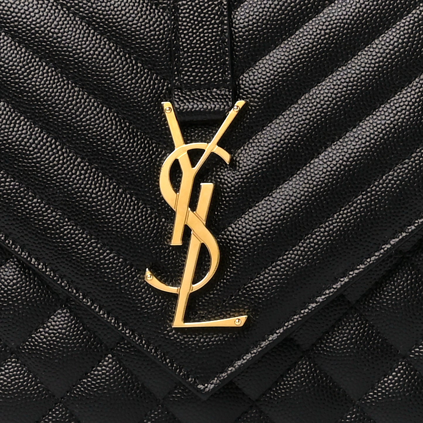 Grain De Poudre Textured Mixed Matelasse Triquilt Medium Monogram Satchel Black