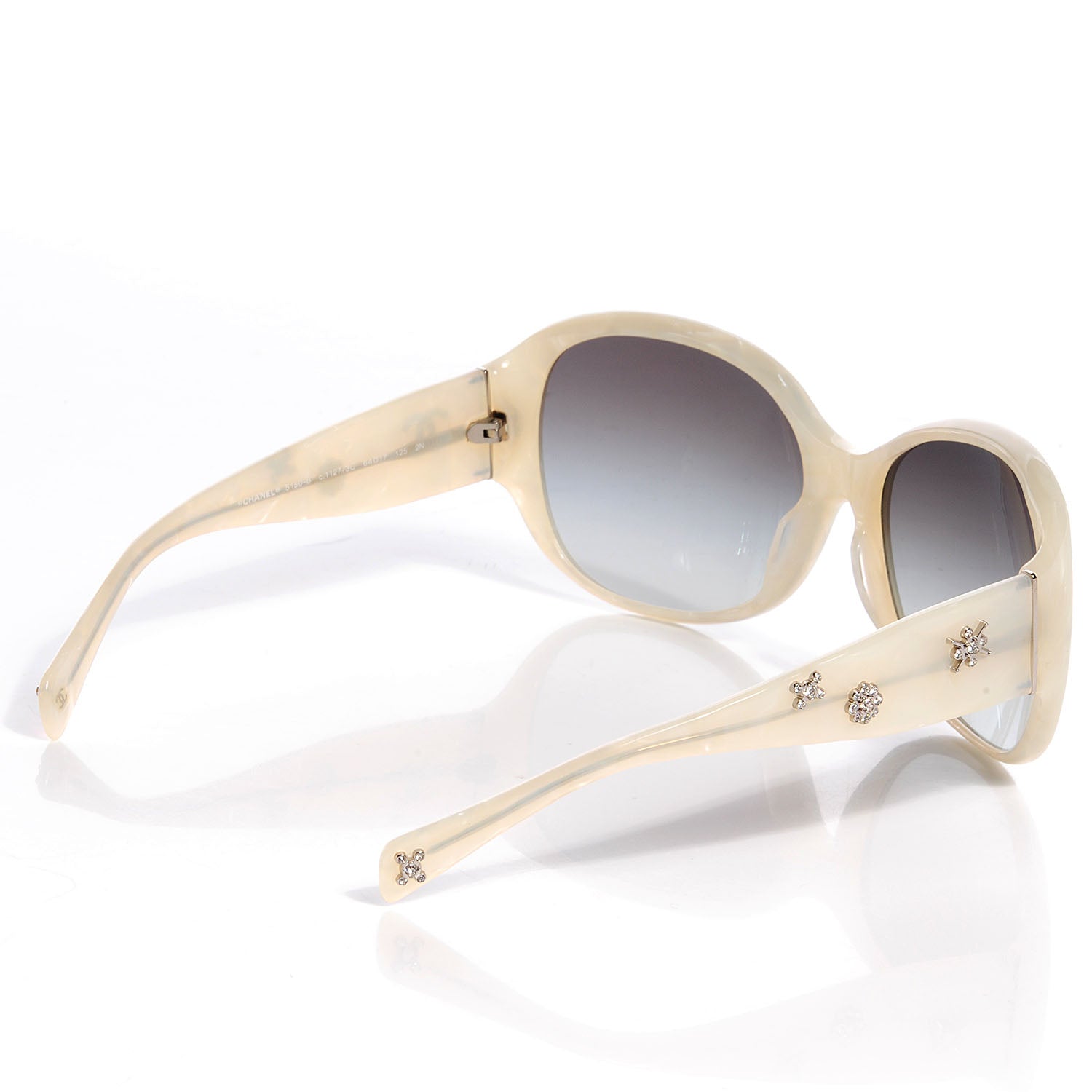 Chanel Resin Crystal CC Logo Sunglasses White 5150-B 2 of 5
