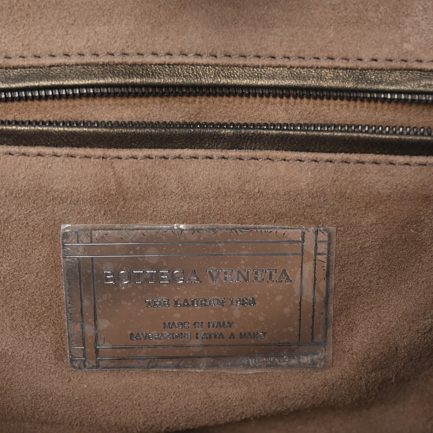 Bottega Veneta Nappa Intrecciato The Lauren 1980 Clutch Dark Gold 6 of 7