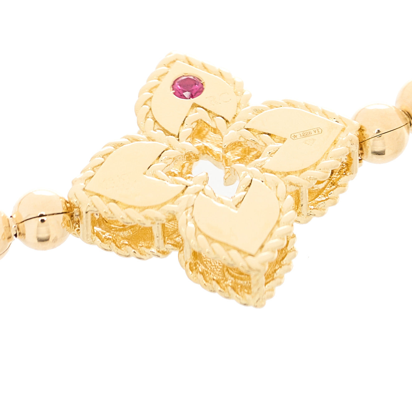 Roberto Coin 18K Yellow Gold Diamond Venetian Bead Stretch Bracelet 3 of 3