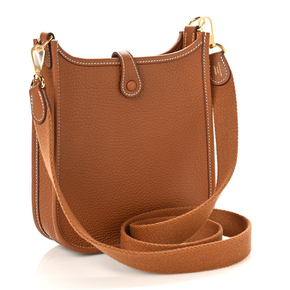 Hermes Taurillon Clemence Evelyne TPM Gold 2 of 7