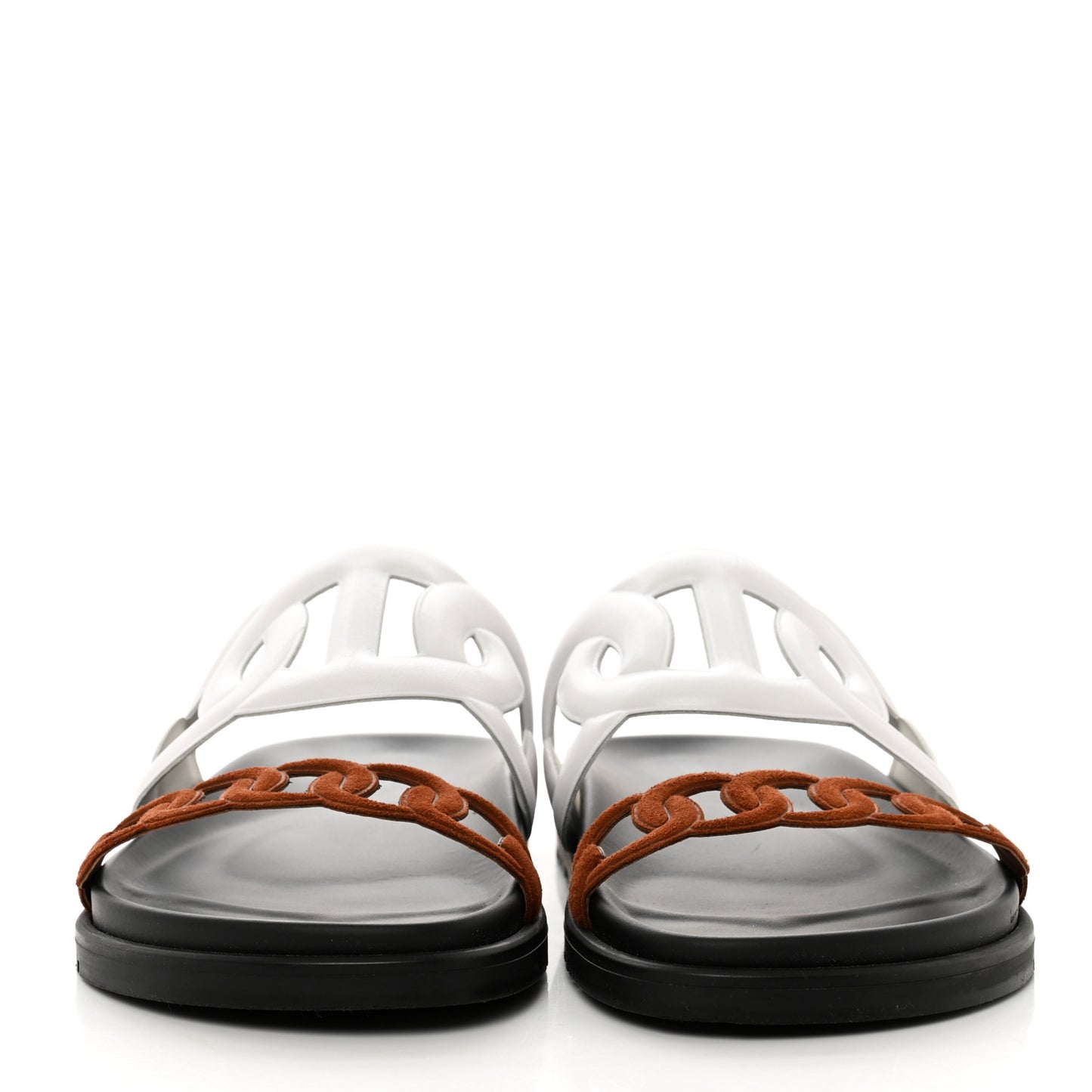 Suede Goatskin Nappa Extra Sandals 37.5 White Gold