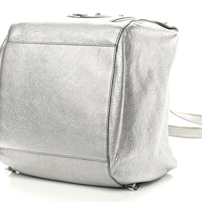 Balenciaga Metallic Agneau Giant 12 Silver Hardware Traveler Convertible Backpack Gris Aluminum 7 of 12