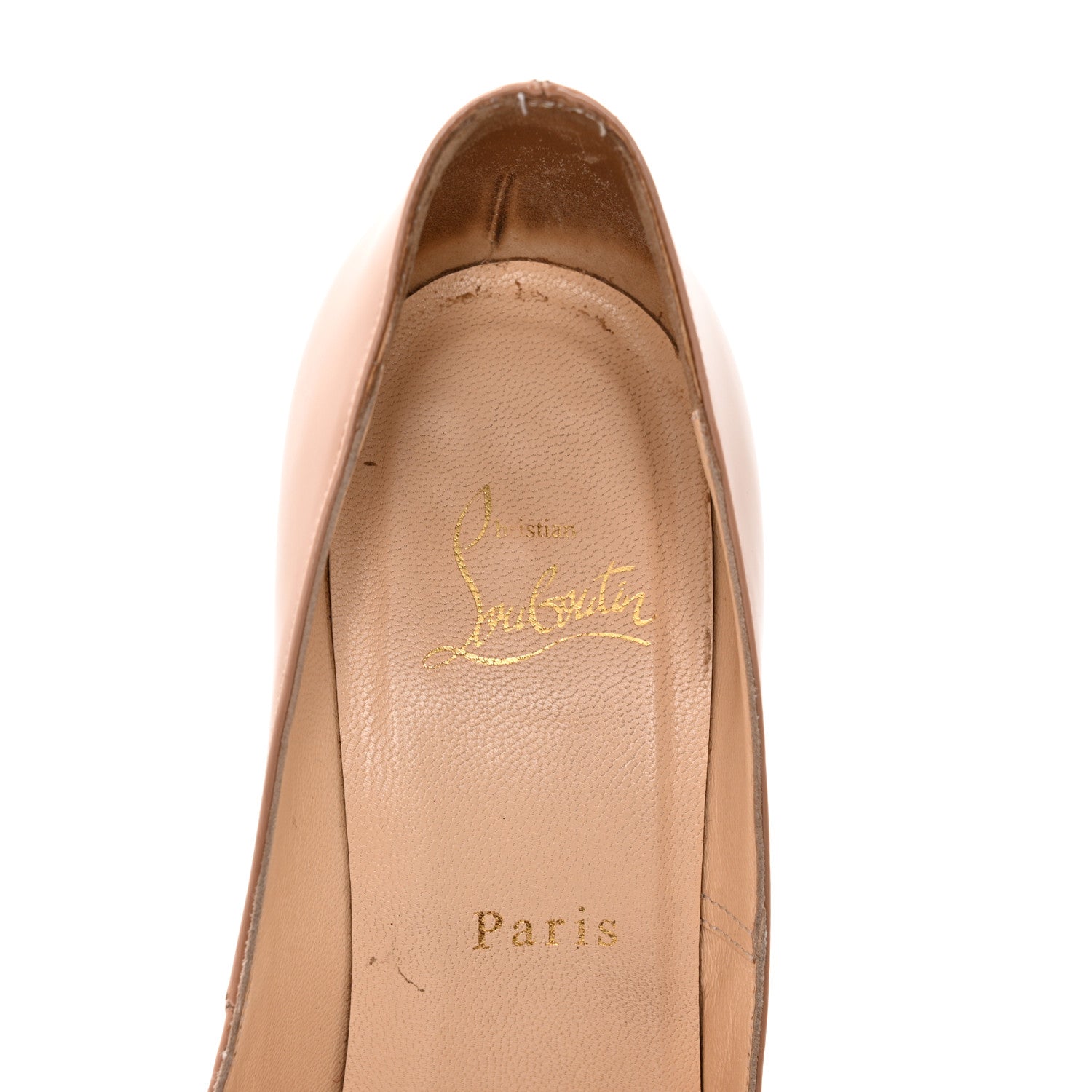 Christian Louboutin Patent Decollete 554 100 Pumps 38.5 Nude 8 of 13