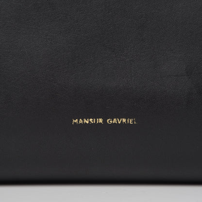 Mansur Gavriel Vegetable Tanned Calfskin Bucket Bag Black Ballerina 8 of 15
