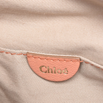 Chloe Calfskin Large Marcie Lock Satchel Peach Pink 6 of 7