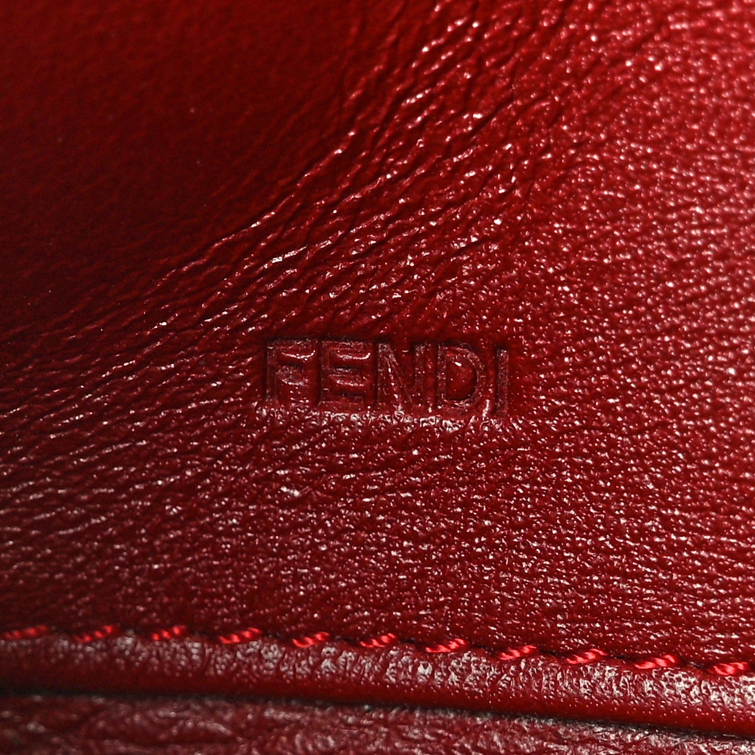 Fendi Zucca Zip Around Wallet Red 7 of 9
