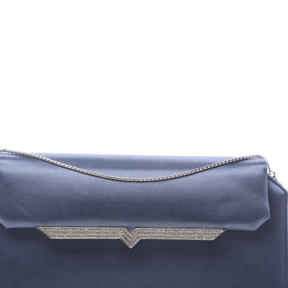 Judith Leiber Crystal Satin Clutch Blue 9 of 11