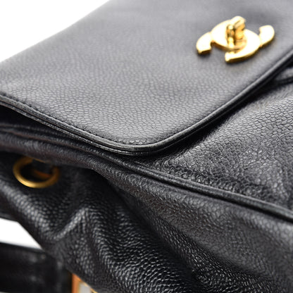 Chanel Caviar CC Backpack Black 13 of 14