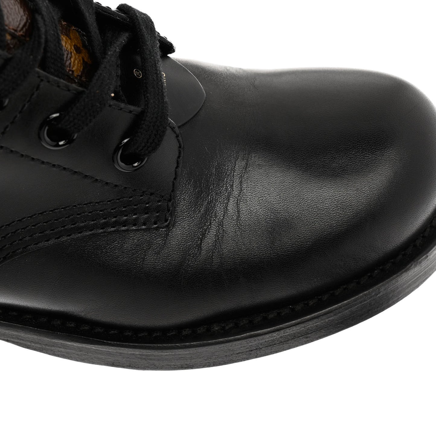 Calfskin Monogram Metropolis Flat Ranger Boots 37.5 Black
