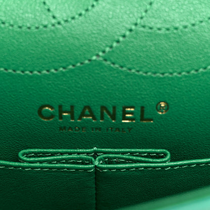 Chanel Aged Calfskin Quilted 2.55 Reissue 225 Flap Green 5 of 9